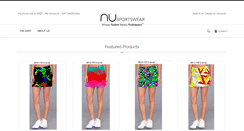 Desktop Screenshot of nusportswear.com