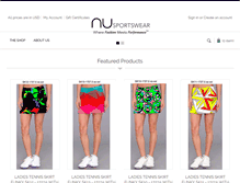 Tablet Screenshot of nusportswear.com